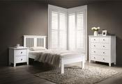 Hayley Slatted Bed - White image