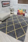 Fantasia Trellis Rug Dark Grey/Yellow image