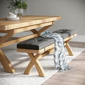 Newport Cross Dining Bench w/Cushion