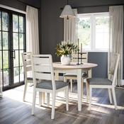 Harlo Extendable Round Dining Table - Coconut white image