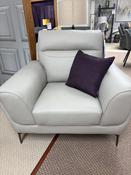 Grey Leather Arm Chair - Exdisplay image