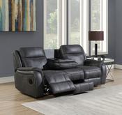 Felix 3 Seater Electric Reclining Sofa With DDT &amp; Wireless Charger, Speakers &amp; Drawer Slate image