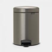 Brabantia Newlcon Pedal Bin Platinum 5ltr | 11 26 83