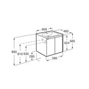 Strata 535mm Basin &amp; Full Pedestal 1th | Pb011p