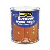 Rustins Quick Dry Outdoor Woodstain Teak Satin 500ml | R690142