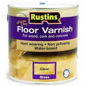 Rustins Quick Dry Floor Varnish Clear Gloss 2.5ltr |r690067