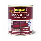 Rustins Quick Dry Step &amp; Tile Paint 1ltr | Red | R479993 image