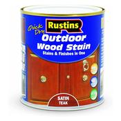 Rustins Quick Dry Outdoor Woodstain Teak Satin 2.5ltr |r690144 image