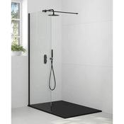 Sonas Aspect Kristal 800 Wetroom Panel | Matt Black | ABWRP002