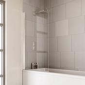 Flair 6mm Single Curved Rotating Bathscreen Black