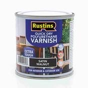 Rustins Q/d Poly Varnish Satin Walnut 250ml | R695019