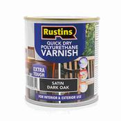 Rustins Q/d Poly Varnish Satin Dark Oak 1ltr | R695025