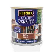 Rustins Q/d Poly Varnish Satin Teak 1lt | R695027