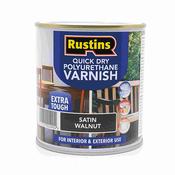 Rustins Q/d Poly Varnish Satin Walnut 1lt | R695030