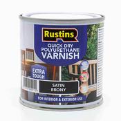 Rustins Q/d Poly Varnish Satin Ebony 250ml |  R695034