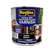 Rustins Q/d Poly Varnish Satin Ebony 1ltr | R695036