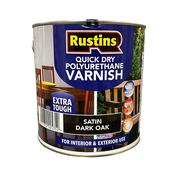 Rustins Q/d Poly Varnish Satin Dark Oak 2.5litre | R695040