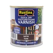 Rustins Q/d Poly Varnish Satin Teak 2.5litre | R695041