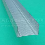 52mm Metal U Track | 3 Metre | 50C50 | SFSDT52