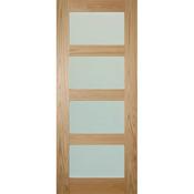 2'6"" X 6'6"" - Deanta Hp1g Oak Door ( Glazed Frosted) image