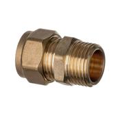 Chrome 611 Compression Male Coupling 15mm