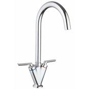 Crief Twin Cruciform Kitchen Sink Mixer Tap image