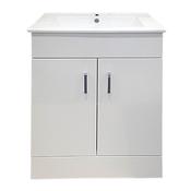 Barca Gloss White Unit &amp; Basin | 60cm