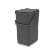 Brabantia Sort &amp; Go Waste Bin 16 Litre | Grey |109966