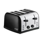 Russell Hobbs Stainless Steel Black 4 Slice Toaster | 28360