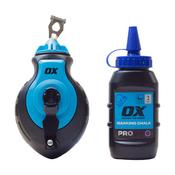 OX Pro Aluminium Kevlar Chalk Line Reel and Refill