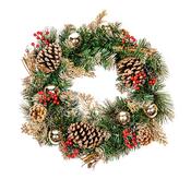 40cm Champagne Gold Dressed Christmas Wreath | DF267137