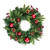 40cm Red Dressed Christmas Wreath | DF267135