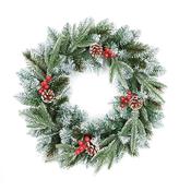 50cm New Jersey Christmas Wreath Berries &amp; Cones | TW199202