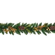 1.8m Gold Leaf Berry Christmas Garland | DF267001