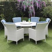 Madeira 6 Seater Garden Dining Set | Aluminium Frame Image