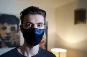 Luxurious Navy blue silk Face Mask — Meab Enamels