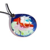 Electric Blue Large Costume Pendant — Meab Enamels