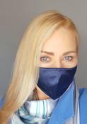 Kids /Small Navy blue Silk Face Mask — Meab Enamels