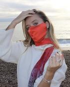 Bright Red Face Mask 100% Silk - Limited Edition — Meab Enamels