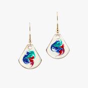 Khaleesi Small Drop Earrings. Solid Gold. Irish Gift. image