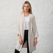 Rib Sleeve Long Cardigan - Beige

heart