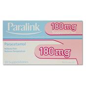 Paralink Paracetamol Suppositories 180mg 10 Pack image
