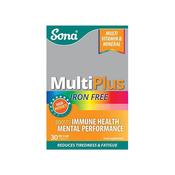 Sona Multiplus Iron Free Multivitamins &amp; Multiminerals 30 Tablets image