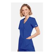 Originals Mock Wrap Knit Panel Solid Scrub Top - CHEROKEE WWE650