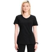 4-Way Stretch Infinity Split Round Neck Scrub Top - CHEROKEE CKE2624A image