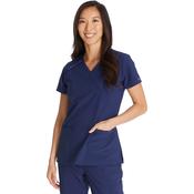 4-Way Stretch EDS Essentials Mock Wrap Solid Scrub Top - DICKIES DKE625