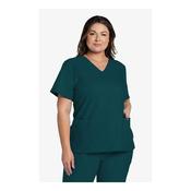 HSE - HCA  2-Way Stretch Ultra Tuck-In Curved V-Neck Classic Fit Scrub Top - CHEROKEE CKE953A