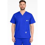 Mater Private Network - Staff Nurse Button Blue Scrub Top - MEDCO T21