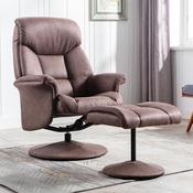 <strong></strong> Dingle Swivel Recliner &amp; Footstool (Multiple Colours &amp; Fabrics) image