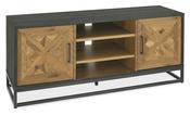 <strong></strong> Khan 2 Door Drinks Cabinet Rustic Oak image